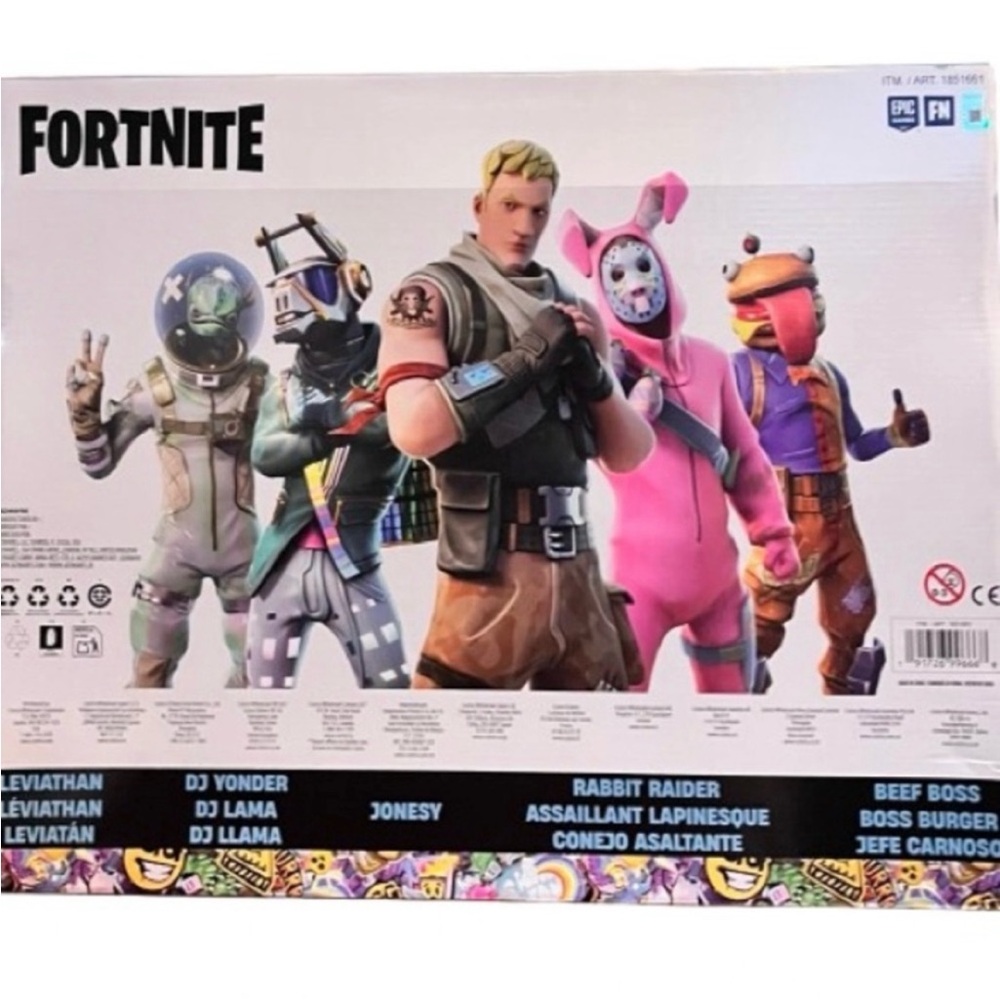 🆕- Fortnite Party Pack 5 Figures Bonus Virtual Items Included! Brand New in Box. - Picture 2 of 12